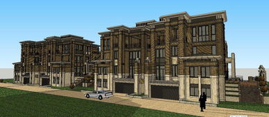 欧式别墅建筑模型赏析 18364947号多层住宅SU模型设计解析